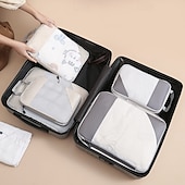 cheap Luggage &amp; Travel Storage-Compression Packing Cubes for Travel Luggage Storage and Backpack Organizer Space Savers, 7-Piece Set for Digital, Toiletry, Makeup, Clothes, Shoes, Travel Bags