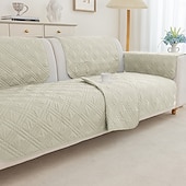 abordables Housse de canapé-Housse de canapé imperméable pour coussin de canapé, housse de protection de meubles résistante à l&#039;eau avec bâtons en mousse et sangles élastiques pour animaux de compagnie et chats