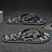 cheap Vacation Sandals-Men&#039;s Camouflage Flip-Flops with Durable Rubber Sole - Perfect for Outdoor and Beach Activities