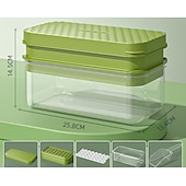 economico Accessori ghiaccio-vaschetta per cubetti di ghiaccio con coperchio &amp;contenitore, stampo per cubetti di ghiaccio con 32/64 cubetti, vaschette per ghiaccio impilabili per congelatore con fondo in silicone a sgancio