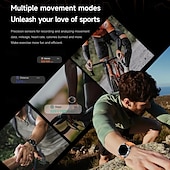 abordables Montres connectées-696 HD300 Montre intelligente 1.43 pouce Smartwatch Montre Connectée Bluetooth Podomètre Rappel d&#039;Appel Moniteur de Sommeil Compatible avec Android iOS Hommes Mode Mains-Libres Rappel de Message IPX-0