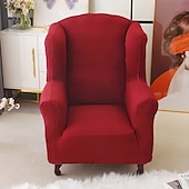 billiga Överdrag för öronlappsfåtöljer-enkel modern mjuk resår helt omlott tigerbänk fåtöljöverdrag fritidspall överdrag rutad soffa stolsöverdrag