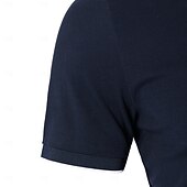economico T-shirt e Canottiere Elite da Uomo-Per uomo Maglietta Manica Corta Colletto ripiegato Scollo a V Estate Primavera Maglieria Vacanza Vintage con finiture bianche Scuola Allenamento All&#039;aperto Bianco Blu marino Grigio chiaro Maglietta