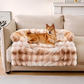 baratos Capa de sofá para animais de estimação-tapete de cama calmante para cães, capa de sofá fofa e felpuda para sofá, protetor de móveis com capa removível e lavável para cães e gatos grandes, médios e pequenos