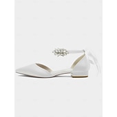 baratos Formal-salto alto fino com renda de strass branco – elegantes sapatos de salto alto para casamento nupcial para mulheres