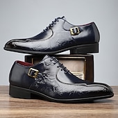 abordables Officiel-Richelieus de luxe pour hommes en similicuir poli beige avec motif floral en relief - parfaits pour les occasions formelles et les réunions d&#039;affaires