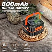 abordables Luces y linternas para acampar-Luces LED solares exteriores linternas de camping solares plegables linternas linternas de mano LED recargables por USB lámpara a prueba de agua y portátil para camping emergencias apagones huracanes