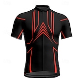 abordables Maillots pour hommes-Homme Maillot Velo Cyclisme Manche Courte Cyclisme Tee-shirt Maillot avec 3 poches arrière VTT Vélo tout terrain Respirable Séchage rapide Conception anatomique Mèche Jaune Rouge Bleu Des sports