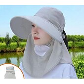 baratos aquecimento e resfriamento-chapéu de sol de verão com cobertura total do rosto, proteção uv, aba larga, boné refrescante para mulheres &amp;homens, ciclismo, ao ar livre, colheita de chá