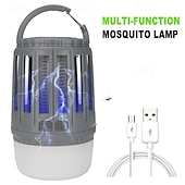 cheap Electric Mosquito Repellers-Multifunctional Mosquito Killer Lamp – USB Rechargeable LED Electric Shock Insect Trap and Camping Light for Home or Tents