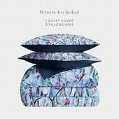 billiga 100% bomull-Blommig Duvet-set 100% Bomull Mjuk och Andningsbar Sängkläder med Färgglada Glasblommor Lätt och Hållbar Täcke Bekväm för alla säsonger Lätt att ta hand om