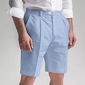 levne Kraťasy na šaty-Pánské Kraťasy Šortky Bermudské kraťasy Kapsy Straight-Leg Bez vzoru Pohodlné Bez železa Délka kolen Kancelář Obchod Denní Elegantní Módní Černá Bílá