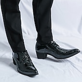 baratos Formal-sapatos masculinos para baile de formatura - oxfords de couro sintético com padrão floral azul vibrante para uso formal e de festa