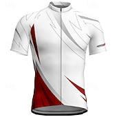 tanie Męskie koszulki-Męskie Koszulka rowerowa Geometryczny Krótki rękaw Rower Tee Tshirt Dżersej z 3 tylnymi kieszeniami Kolarstwo górskie Szybkie wysychanie Anatomiczny kształt Odprowadzające wilgoć Oddychający Sport