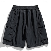 abordables Día festivo-Hombre Pantalón Corto Cargo Pantalón corto Bermudas Pantalones cortos casuales Cintura elástica Multi bolsillo Pierna recta Plano Transpirable Dispersor de humedad Longitud de la rodilla Exterior