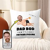 voordelige Gepersonaliseerde geschenken-Gepersonaliseerde Kussenhoes Vaderdag Aangepaste Kussen Gezicht Kussen Grappig Cadeau voor Vader Kussenhoes Gooi Kussen Ideaal Cadeau Gepersonaliseerde Liefdescadeaus