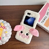 Недорогие Чехлы для Samsung-телефон Кейс для Назначение SSamsung Galaxy Z-флип 6 Z Flip 5 Z Flip 4 Z Flip 3 Кейс на заднюю панель Защита от удара Ретро Плюш