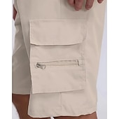 お買い得  クラシック-男性用 カーゴショーツ ショーツ サマーショーツ ドローストリング 弾性ウエスト マルチポケット 米国旗 履き心地よい 耐久性 膝丈 アウトドア スポーツ 日常 ファッション カジュアル ライト