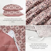 baratos 100% algodão-Conjunto de Capa de Edredom Boêmio 100% Algodão Suave e Respirável Roupa de Cama com Impressões Cobertor Leve e Durável Confortável para Todas as Estações Fácil de Cuidar