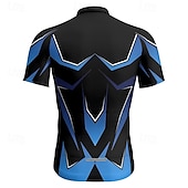 abordables Maillots pour hommes-Homme Maillot Velo Cyclisme Manche Courte Cyclisme Tee-shirt Maillot avec 3 poches arrière VTT Vélo tout terrain Respirable Séchage rapide Conception anatomique Mèche Bleu Vert Des sports Vêtement
