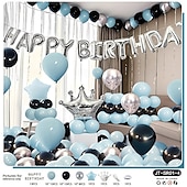 cheap Birthday Party Supplies-Birthday Party Scene Decoration Set - Multicolor Balloons with &#039;Happy Birthday&#039; Balloons Banner