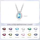 cheap Gifts-Personalized Birthstone Necklace Custom Best Gift for Mom - Custom Pendant Gift for Mom, Wife, Girlfriend – Unique Mother&#039;s Day, Valentine&#039;s Day, Anniversary, Christmas, Birthday Gift