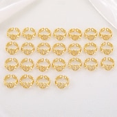 voordelige Geschenken-gepersonaliseerde letterring, cadeau voor moeder, 18k vergulde koperen ring, glad hartontwerp, verstelbare open band met zirkoon, stijlvolle en veelzijdige sieraden voor vrouwen