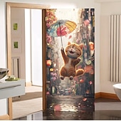 billiga Dörröverdrag-Rolig djur dansande dörrdekorationer dörröverdrag dörrgobeläng dörrgardin dekoration bakgrund inomhus/utomhus dörrbanner för främre dörr bondgård