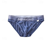 abordables Bóxer de hombre-Hombre 1 pc Bragas básicas Slip Retazos Poliéster Transpirable Suave Cómodo Refranes y citas Tiro Medio Negro Blanco