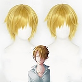 cheap Gaming Wigs-One Piece Sanji Anime Cosplay Wigs Cosplay Wigs Halloween Carnival Party Comic Con Wig For Men&#039;s Adults&#039;
