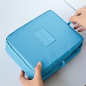 お買い得  荷物と旅行の保管-旅行用メイクアップバッグ、大容量トイレタリーバッグ、化粧品や必需品を収納できるポータブル多機能スクエア収納ポーチ