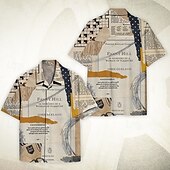 tanie Najfatalniejszy-Bluzka / koszula Plakat retro Graficzny Na Męskie Dla dorosłych Bal maskowy Druk 3D Urlop Impreza
