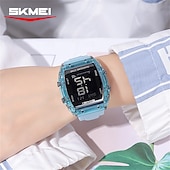 cheap Digital Watches-SKMEI 2409 Waterproof Electronic Watch Luxury Outdoor Countdown Stopwatch Digital Wristwatch For Man Women Calendar Led Light Silicone Watch