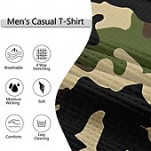 ieftine Tricouri de Sală-Bărbați Maiou cu vafe Bluză Vest Top Sub Cămașă Fără manșon Stil Nautic Quarter Zip Vară Culoare Camuflaj Sport Modă Comfortabil Imprimeu Casual Plajă Sală de Fitness Roșu-aprins Trifoi Verde Militar