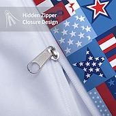 billige Dynetrekk sett-American Independence Day trykt tredelt dundynetrekk hotell soverom gjesterom luksushotell sengetøy komfortsett 1 dundynetrekk 2 putevar king size sengesett 2 deler sett 3 pi