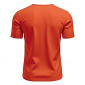 preiswerte Basic-T-Shirts-Herren T Shirt T-Shirt Kurzarmshirt Kurzarm V Ausschnitt Sommer Einfach Mode Designer Basic Klassisch Urlaub Straße Ausgehen Schwarz Weiß Orange Top T-Shirt für Herren