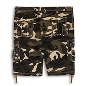 abordables Exterior-Hombre Pantalón Corto Cargo Shorts para senderismo Bolsillo Multi bolsillo Color Camuflaje Comodidad Transpirable Corto Casual chino Camuflaje rojo Camuflaje Azul Rígido
