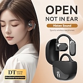 abordables Casques téléphoniques et professionnels-Casque de traduction IA - traduction sans fil en temps réel en 144 langues, suppression active du bruit, commandes tactiles, microphone à condensateur, chargement de type C pour les voyages d&#039;affaires