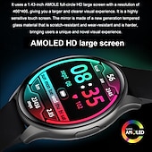 billige Smartklokker-696 ZW60 Smart Watch Fitness Tracker ECG PPG Bluetooth Anropspåminnelse Android iOS IP67 44mm 1,43