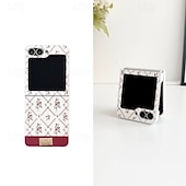 cheap Samsung Cases-Phone Case For Samsung Galaxy Z Flip 7 Z Flip 6 Z Flip 5 Z Flip 4 Back Cover Shockproof Retro PU Leather