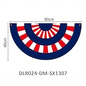 abordables Drapeaux et banderoles de jardin-Drapeau festif américain du 4 juillet 3 x 1,5 ft drapeau en fanion non plissé Drapeau en polyester pour décorations de vacances en extérieur Accroche patriotique pour le jour du souvenir