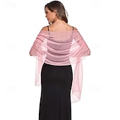 voordelige bruiloft gast wraps-Damesomslag Elegant Mouwloos Polyester Bruiloftsomslagen Met Pure Kleur Voor Feest Lente zomer