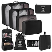 cheap Luggage &amp; Travel Storage-Compression Packing Cubes Set for Travel, Foldable Luggage Organizer Bags, Portable Toiletry and Makeup Bag, Multi-Functional Clothes Storage Pouches for Business Trips and Vacations