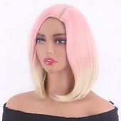economico Parrucche trendy sintetiche-Parrucche sintetiche Ricciolo gonfiabile Poco ondulata Taglio scalato Separazione profonda A macchina Parrucca 30 pollici A1 Capelli sintetici Per donna Classico Comodo Colore Graduale e Sfumato