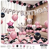 cheap Birthday Party Supplies-Birthday Party Scene Decoration Set - Multicolor Balloons with &#039;Happy Birthday&#039; Balloons Banner