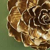 economico sculture murali-Decorazione da parete a forma di fiore a 8 strati, decorazione da parete in resina dorata vintage, ornamento artigianale fatto a mano per la decorazione di pareti di case e negozi