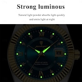 levne Quartz hodinky-Pánské Náramkové Hodinky Voděodolné Svítící Datum Pánské Hodinky Nerezová Ocel Vysoká Kvalita Sportovní Pánské Křemenné Hodinky