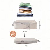 cheap Luggage &amp; Travel Storage-4-Piece Compression Packing Cubes Set for Travel, Luggage Storage and Organizer, Clothes, Toiletries, and Bag Organizer for Travel Essentials
