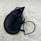 billige bryllup fasinatorer-Hodeplagg Falsk Lin Bryllup Aftenselskap Elegant Bryllup Med Ren Farge Hodeplagg Hodeplagg