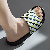 abordables Sandales décontractées-sandales à enfiler géométriques vibrantes pour hommes – chaussures d&#039;été décontractées pour la plage et la piscine
